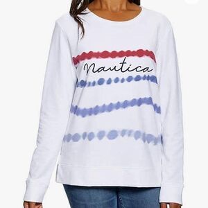 Nautica Women's Long Sleeve Crewneck Pullover